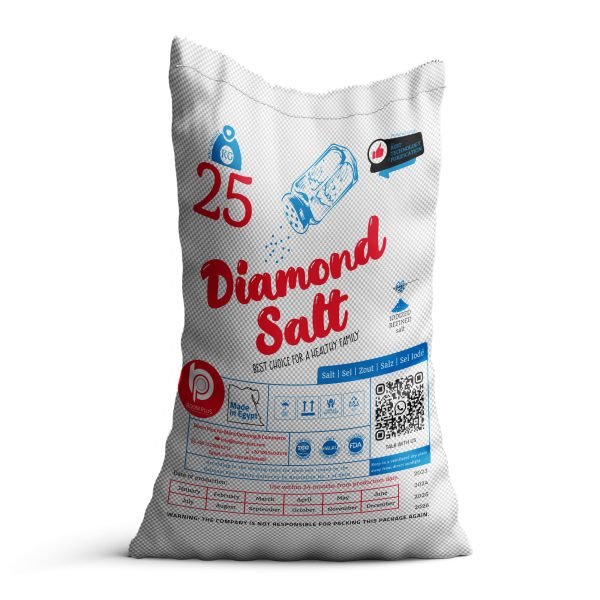 Diamond Salt (25kg) Edible Salt Quality Egyptian product Purity Top grade 100% Natural best quality big bag packing private label low moq Export from Egypt