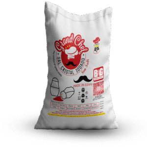 جراند شيف 25 كجم ملح البحر المصري: معالج باليود ومطابق للمعايير العالمية بأعلى جودة للملح ملح ابيض مكرر