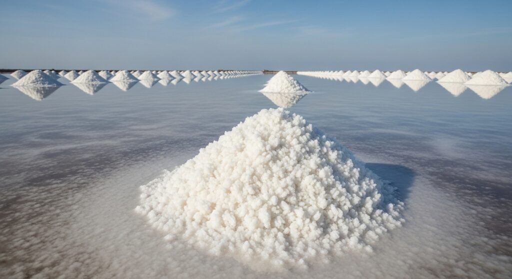 Salt harvesting and salt lake overview Types of Salt