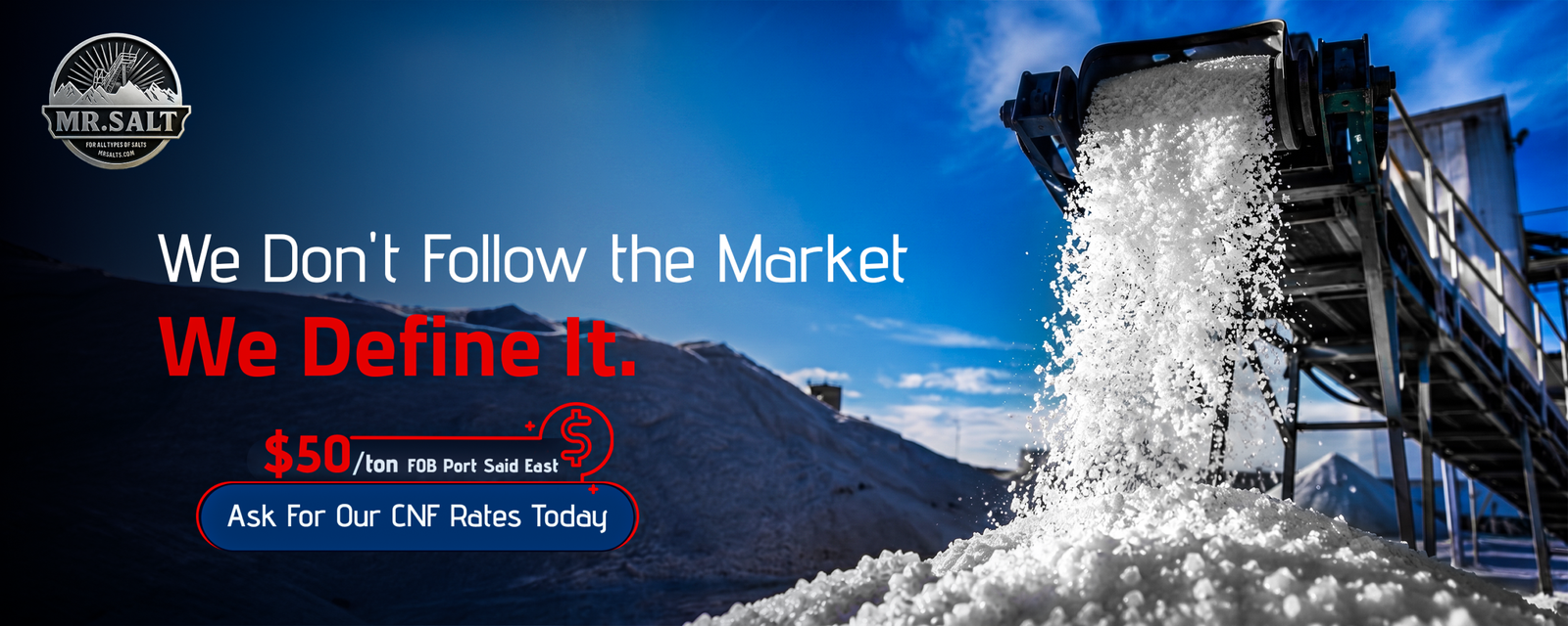 Lowest Salt prices in the Egyptian market.